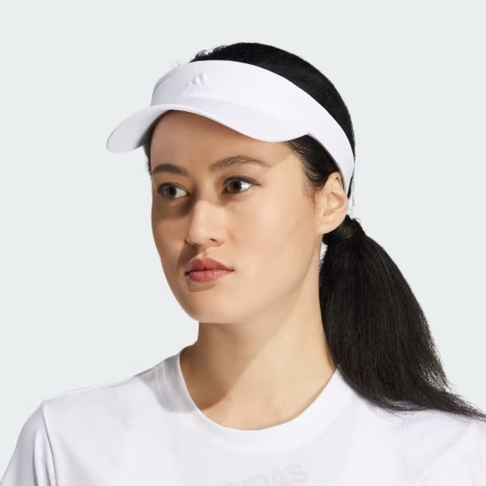 NWT White Women’s Match Visor for tennis, golf, exercise. One size. Sweat absorb